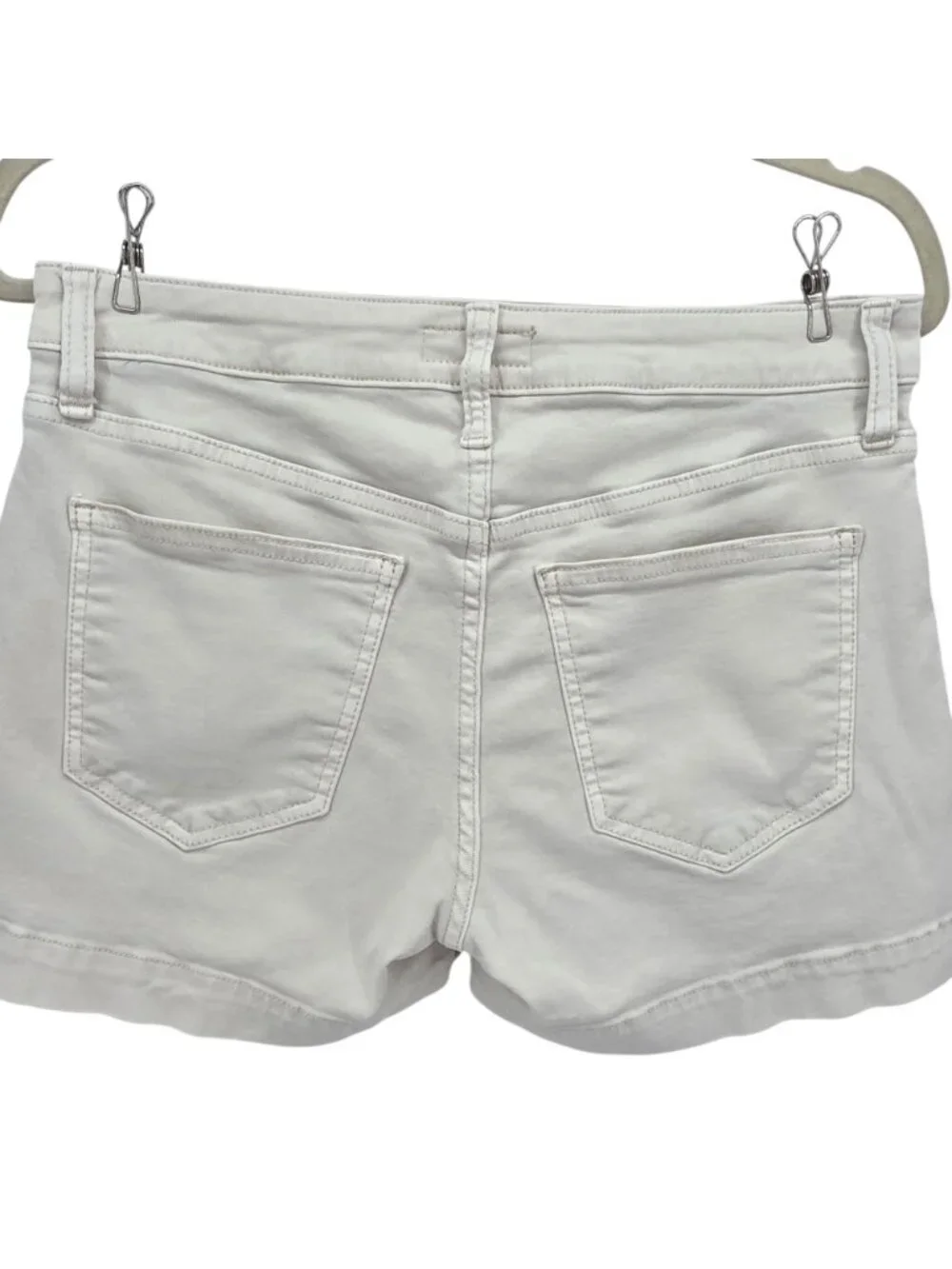 Kut From The Kloth Womens 6 Shorts Jane High Rise Short Denim Jean Ivory Pockets
